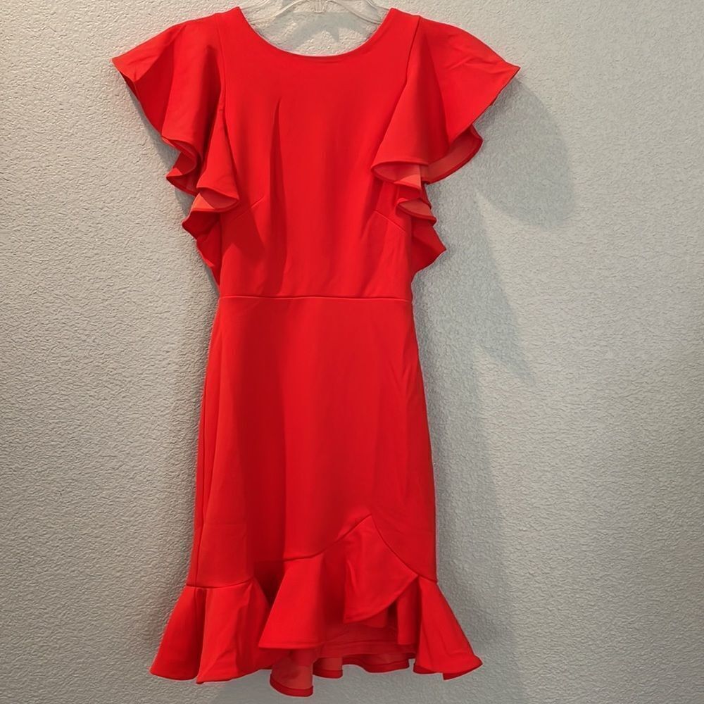 Saints + Secrets Orange Ruffled Dress - Picture 4 of 6